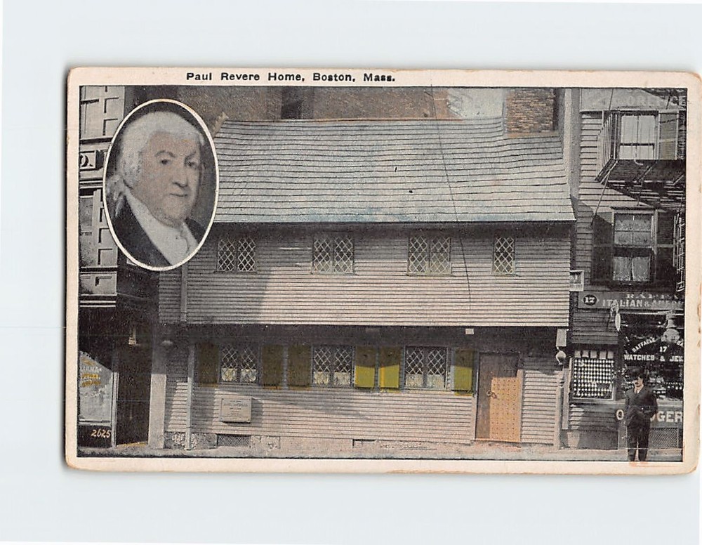 Postcard Paul Revere's Home Boston Massachusetts USA