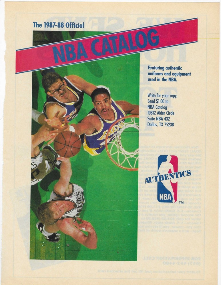 Nba Catalog  Authentics Nba   Original Print Ad