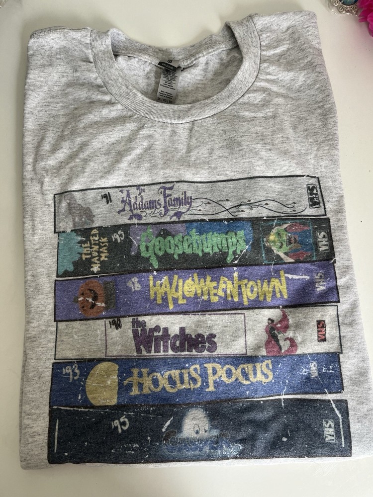 Walmart Gray Halloween Movie Graphic T-Shirt 3XL Short Sleeve Crew Neck