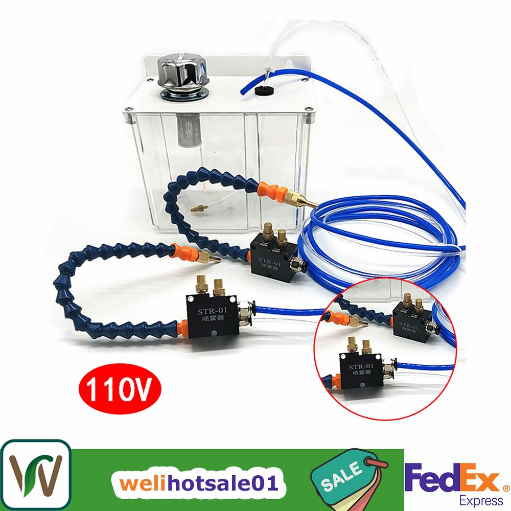 2 Sprayer Lubrication Spray System Cooling Sprayer Coolant Pump Oil Mist Sprayer