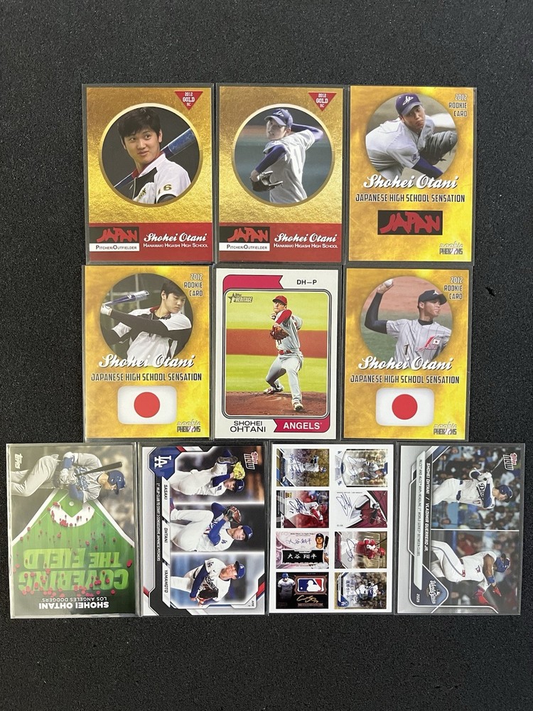 Shohei Ohtani Lot 10 New Cards Including 5 Rookies 10% Goes To Save The Children