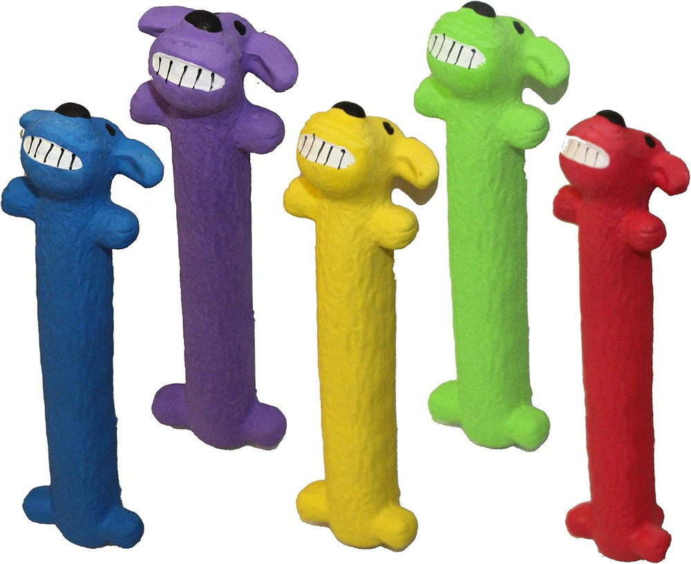 Loofa Latex Dog Toy Size:Pack of 2 Color:Assorted