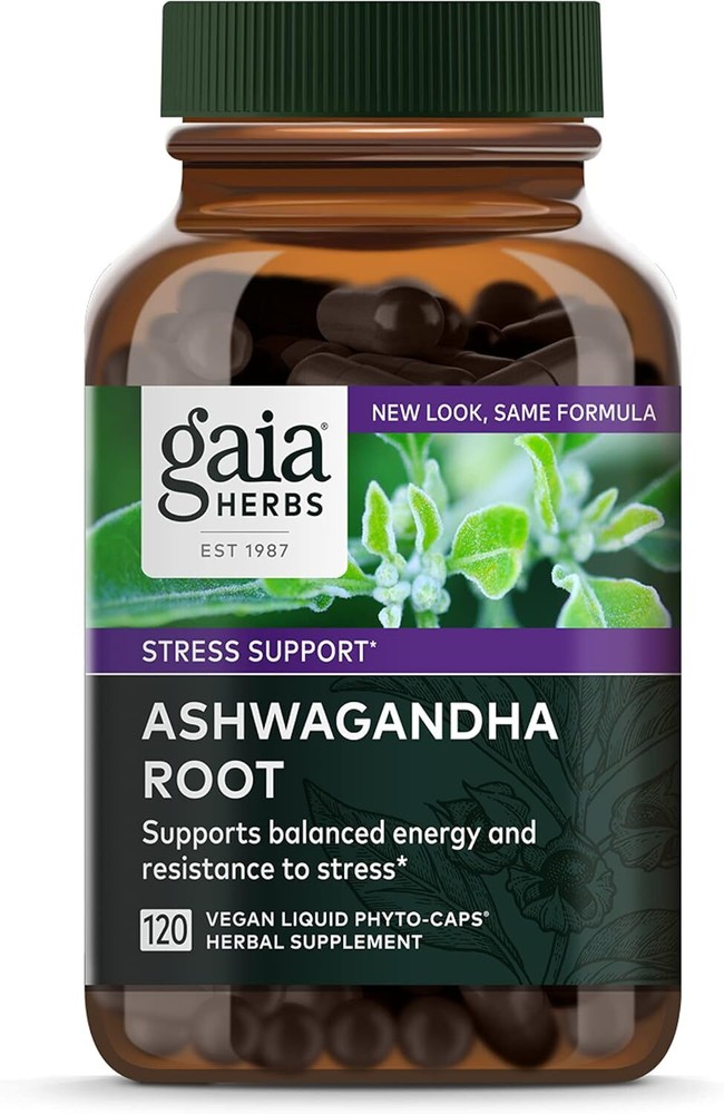 Gaia Herbs, Ashwagandha Root Vegan Liquid Phyto Capsules - Stress Relief, Immune