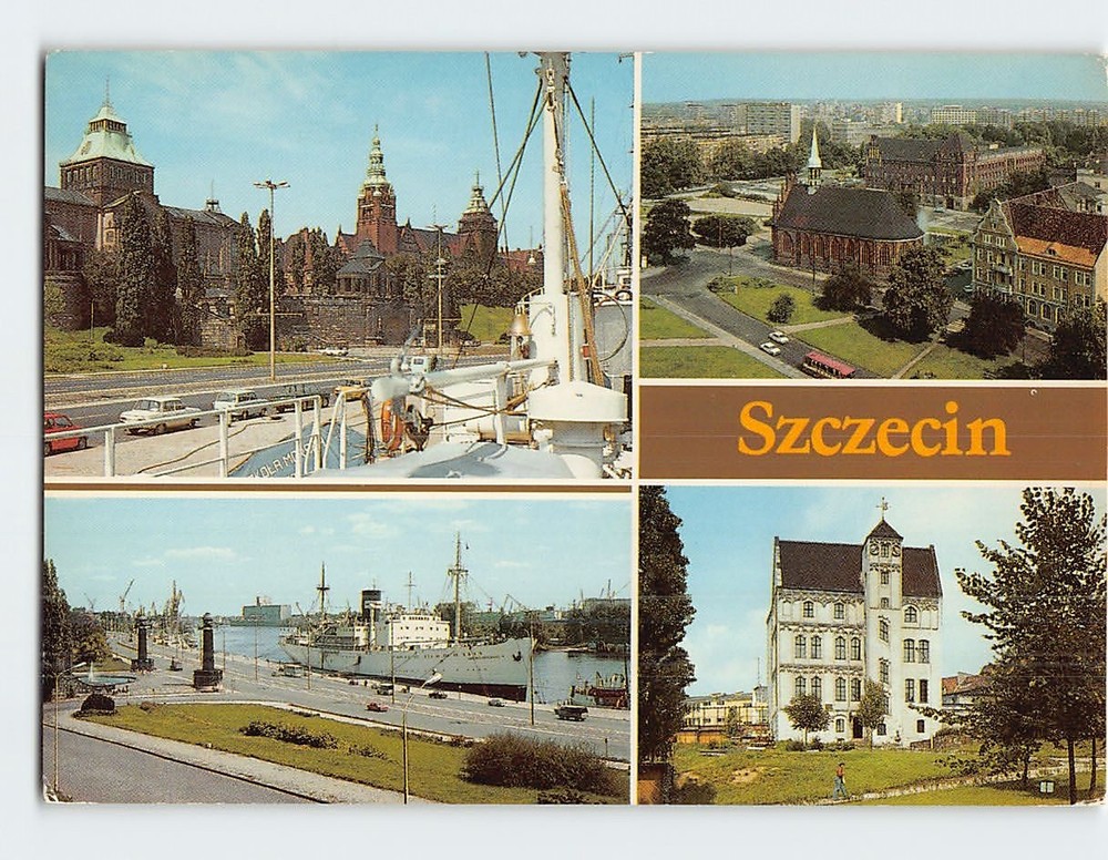 Postcard Scenes & Views Szczecin Poland