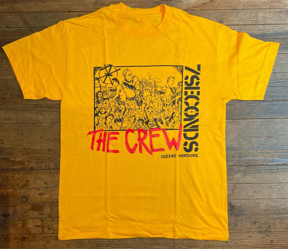 Vintage 7 Seconds Band The Crew Cotton Yellow Unisex T-Shirt SE223