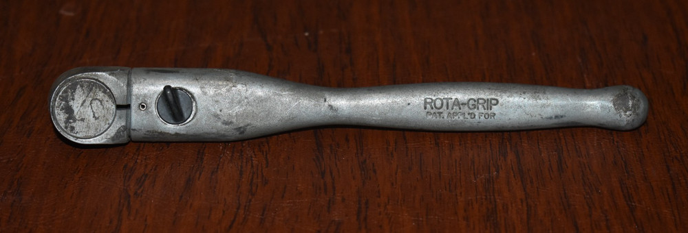 Vintage Rota-Grip ''Quiet Ratcheting'' 3/8'' Drive Socket Wrench Rare (B)