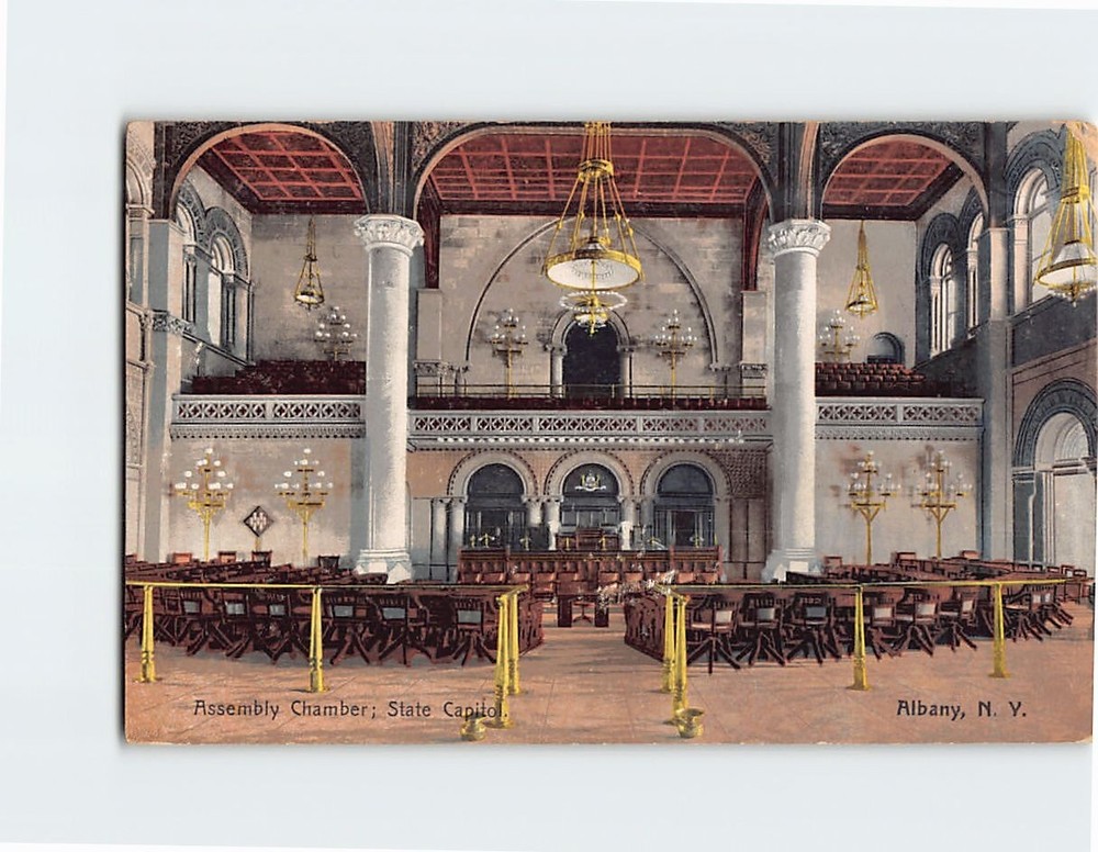 Postcard Assembly Chamber State Capitol Albany New York USA