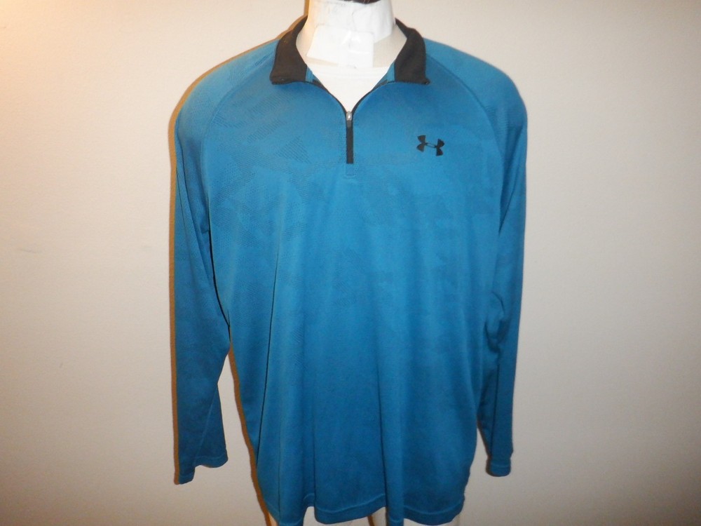 Men's Under Armour HeatGear Loose sz 2XL XXL 1/4 Zip Pullover Shirt  Sweatshirt