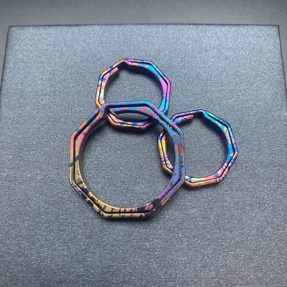 3PC DIY Colorful Titanium Alloy Key Ring EDC Key Ring Fast Hanging Car Key