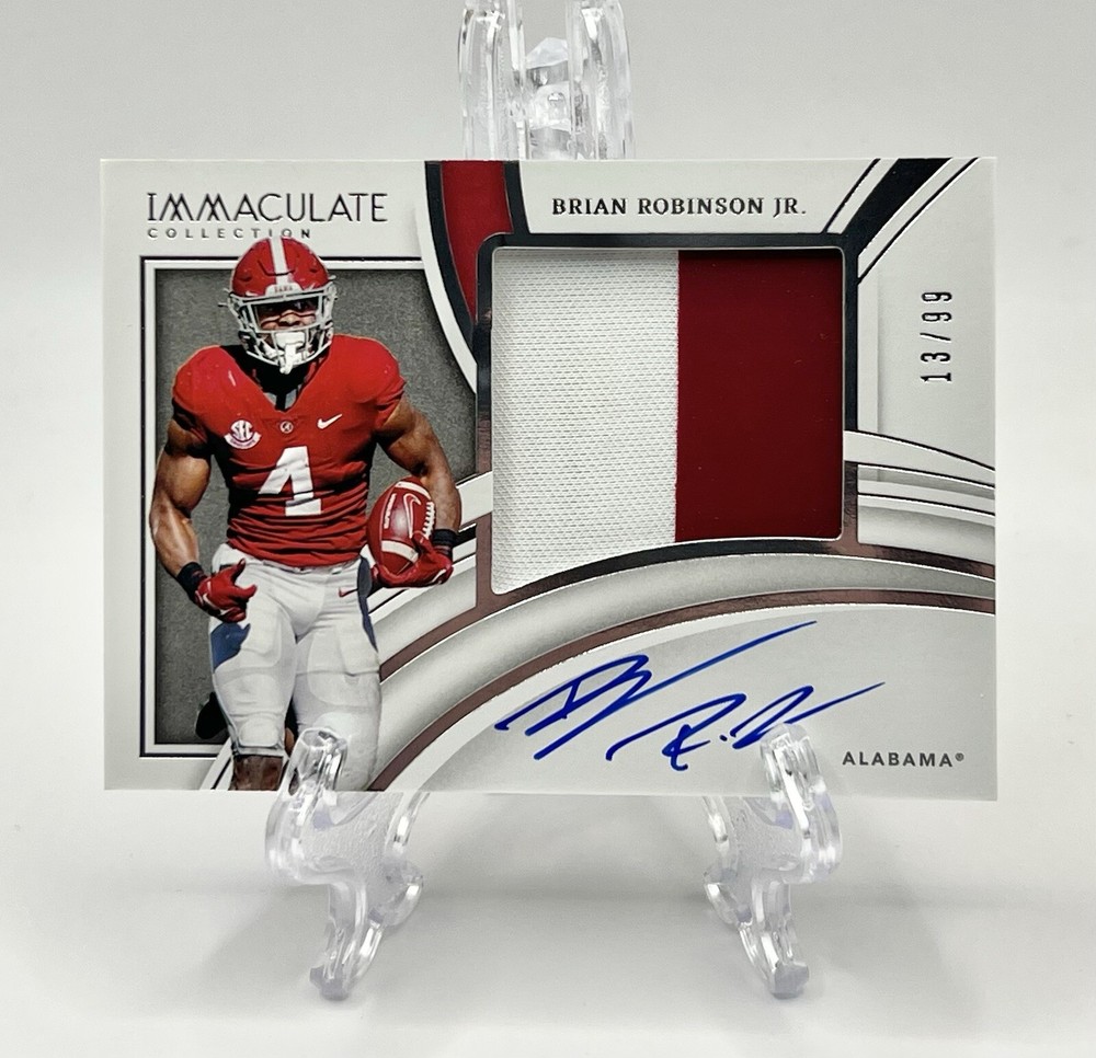 2022 Panini Immaculate Collegiate Brian Robinson Jr RPA Patch Auto Alabama /99