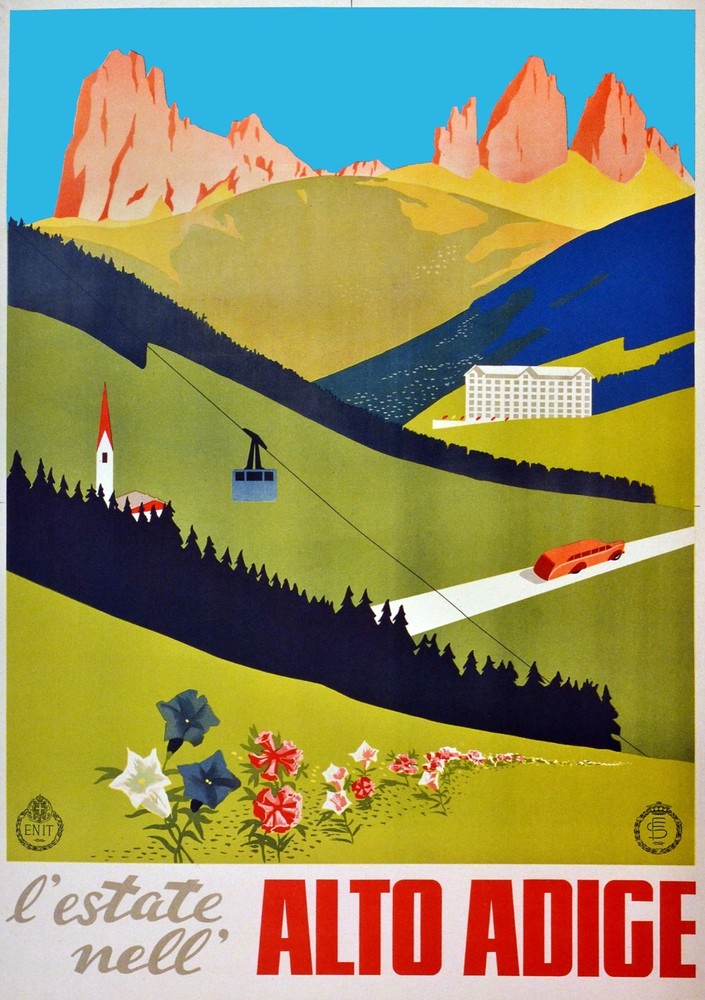 Decoration Poster.Home Room Interior design.Travel Italy.Adige.6544