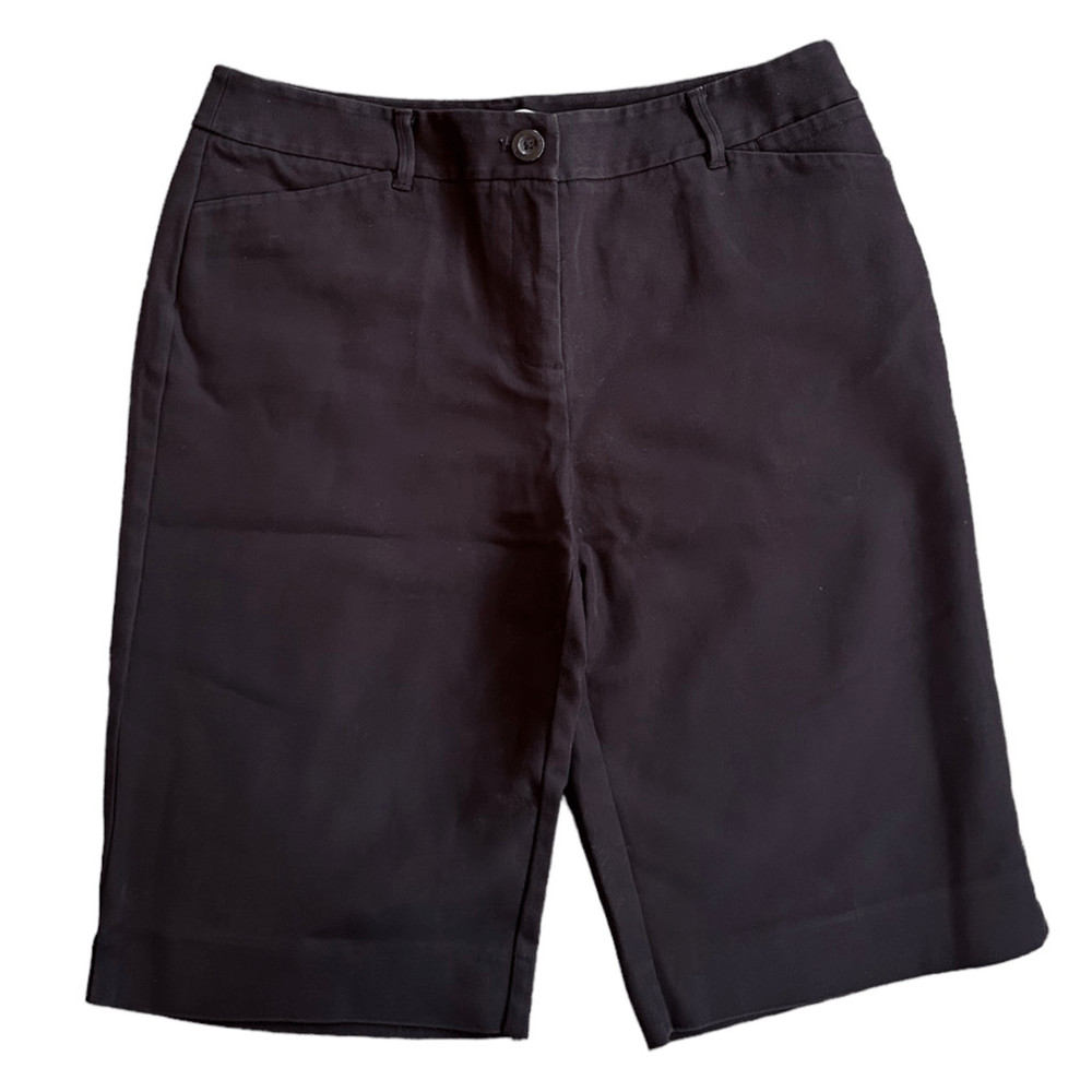 Chico’s Casual Black Bermuda Shorts Size 1 (medium / 8)