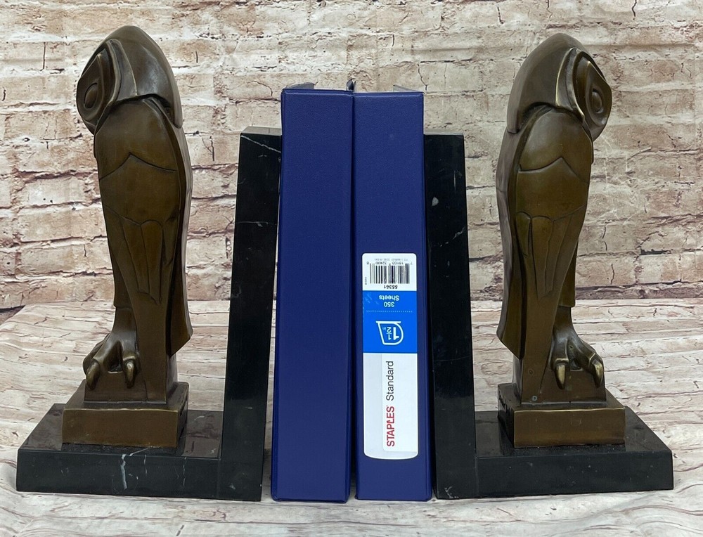 Salvador Dali Bronze Owl Sculpture Abstract Modern Art Exotic Wildlife-image