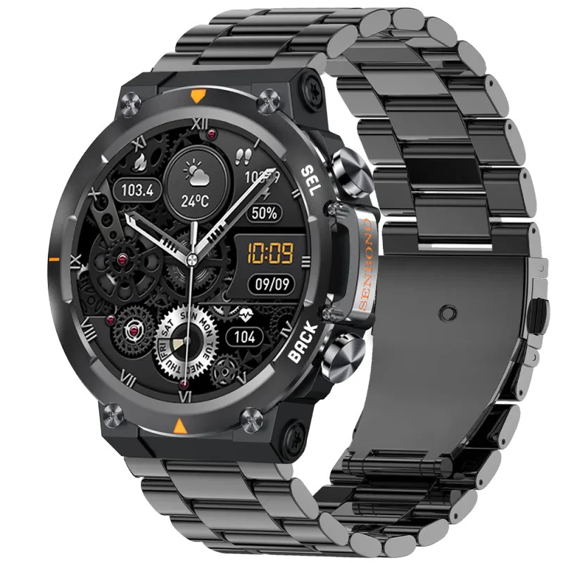 Smart Watch with AMOLE Bluetooth Call  Gesture Control AI Voice 3ATM Waterproof