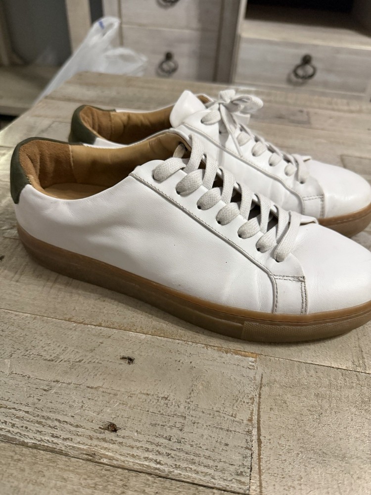 Thursday Everyday Shoes Mens Size 9 White Leather Low Top Casual Sneakers