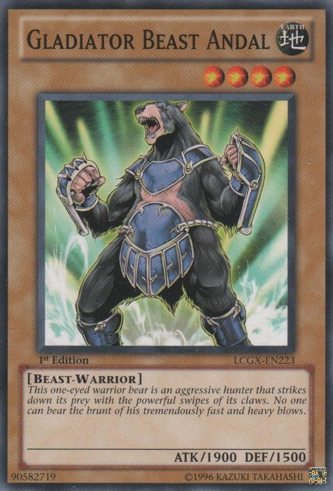 Gladiator Beast Andal LCGX-EN223 Common 1st Edition Lightly Played TCG Card