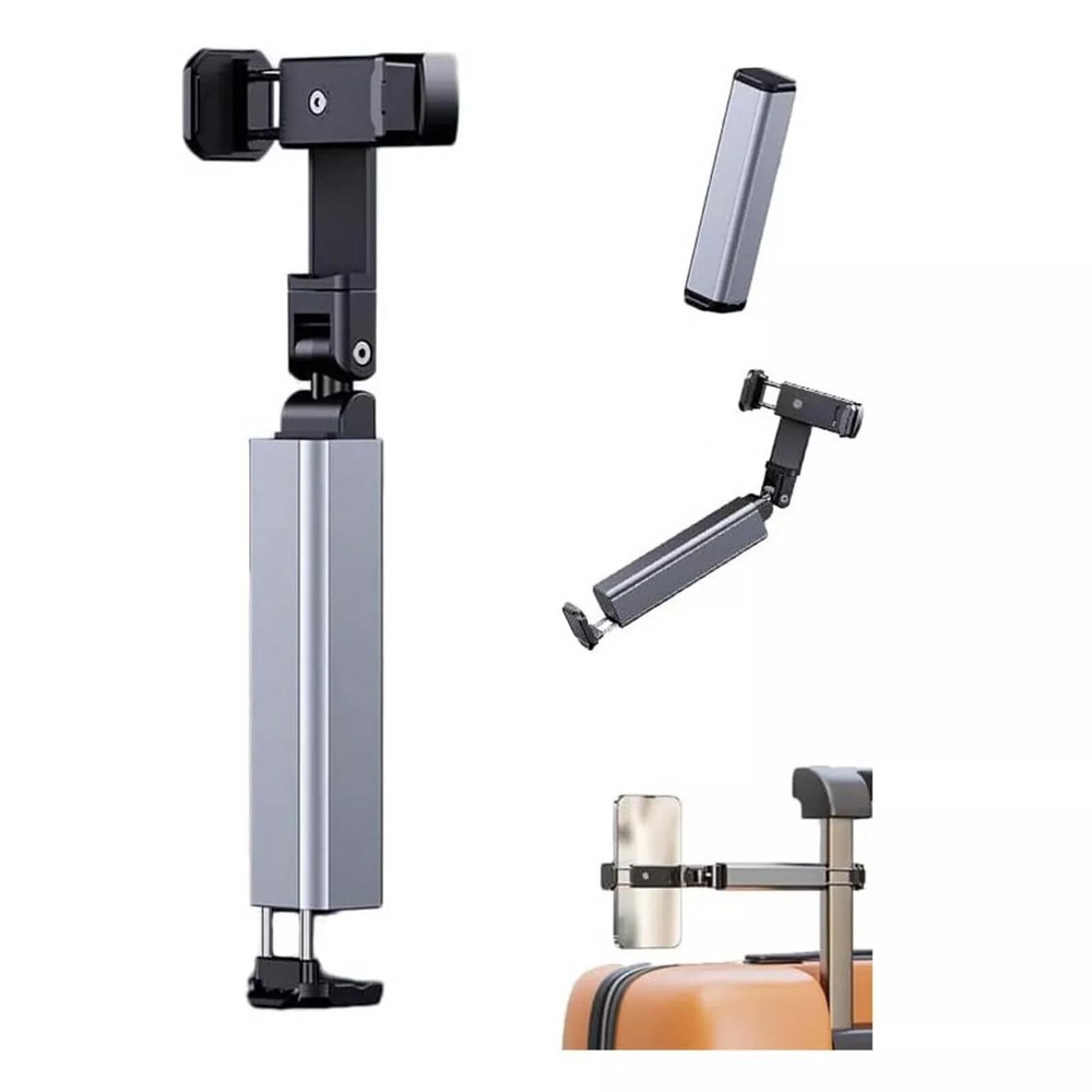 Portable Airplane Phone Holder for Desk and Tray Table, with 360 Degree Rotat...