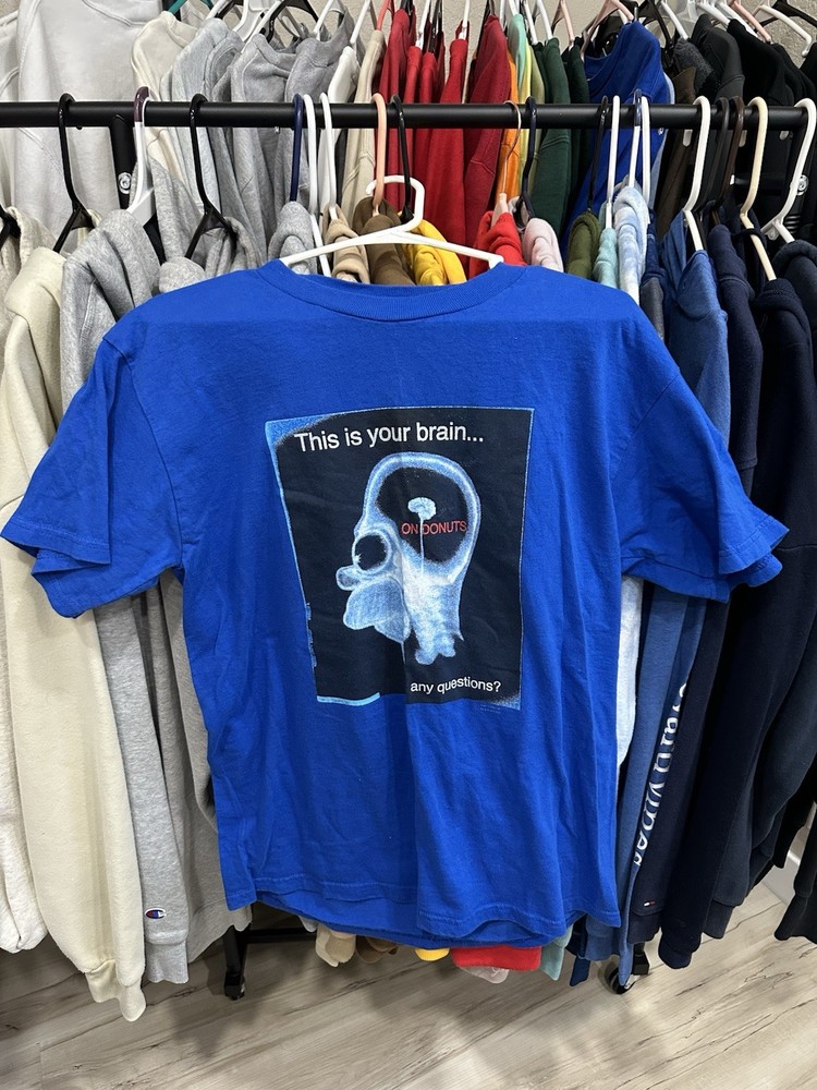 VTG The Simpsons Shirt Vintage 2001 This Is Your Brain On Donuts Shirt! M Homer