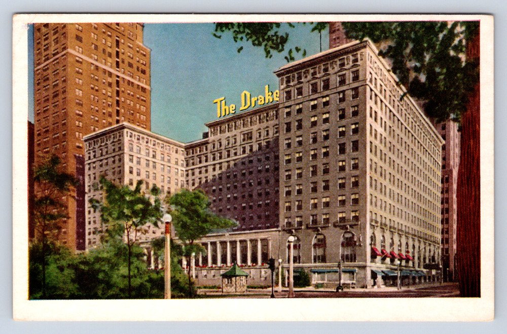 Vintage Postcard Chicago Illinois Drake Hotel