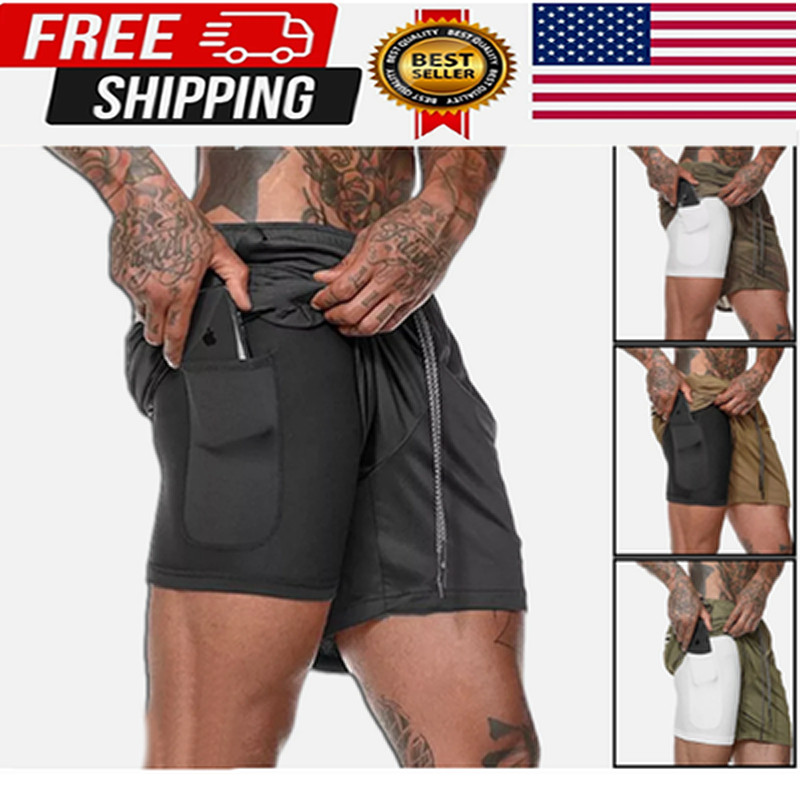 Mens Shorts Elasticated Waist Jogging Shorts Gym Workout Shorts Fitness Running