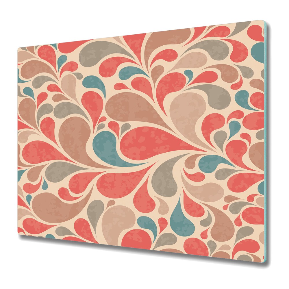 Glass Chopping Board Retro Drops grunge elegant old retro trendy 60x52