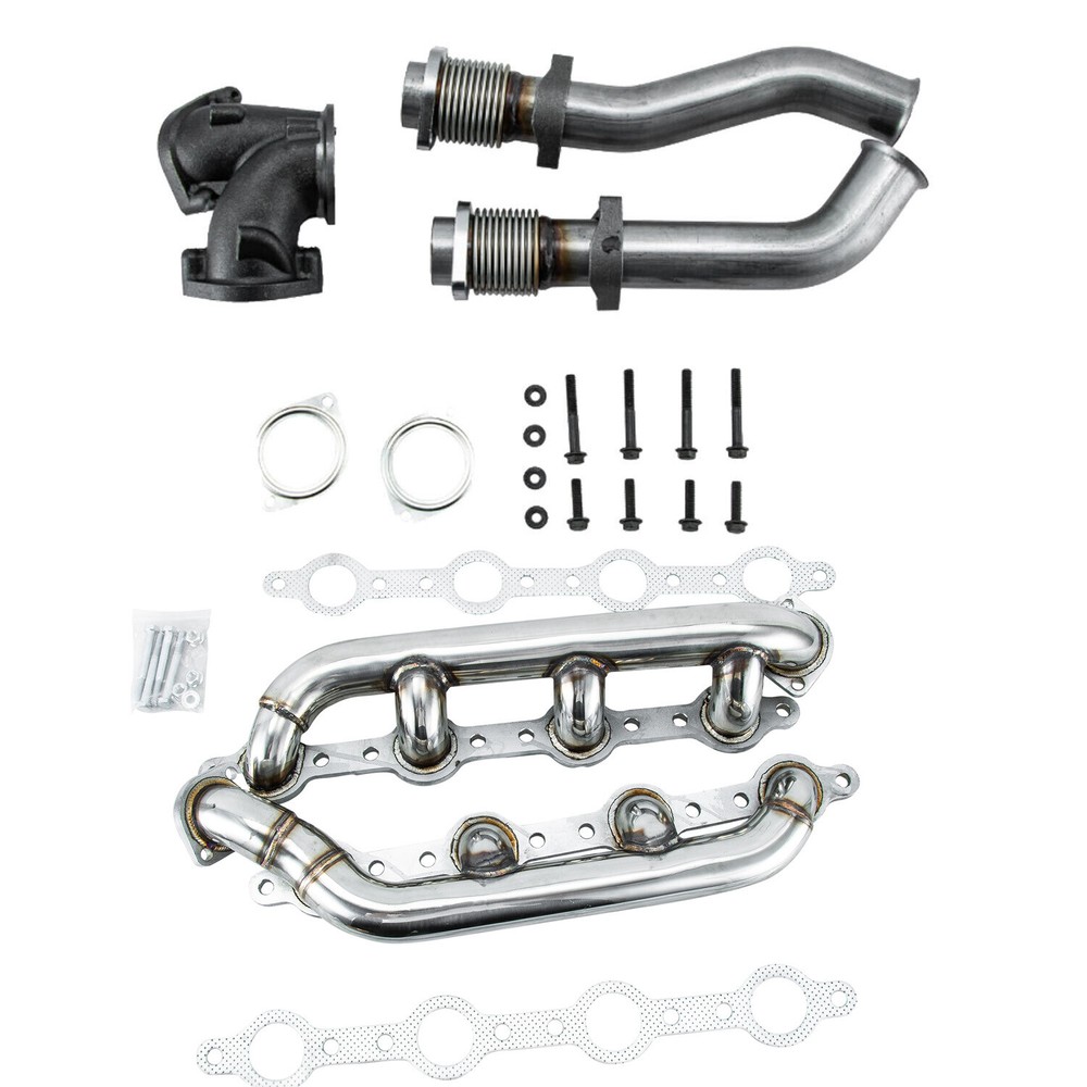 Turbocharger Up Pipe Kit &Tubular Manifold For 1999.5-2003 Ford 7.3 Powerstroke