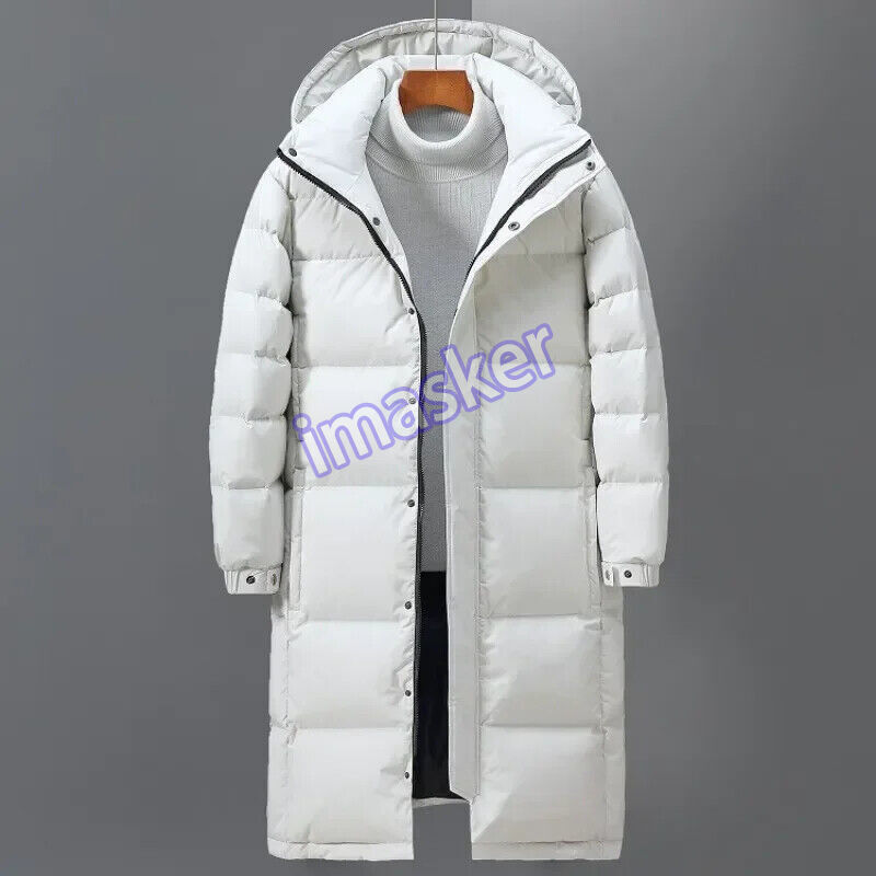 Men Long Thermal Jackets Hooded Casual Warm Cotton Coats Quality Male Outdoor