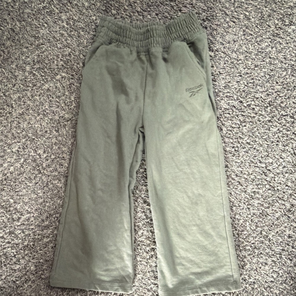 Reebok Men's Green Sweatpants Activewear Pants M Elastic Waist