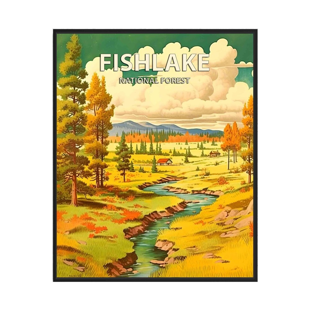 Fishlake National Forest Poster Art Print Retro National Park Gifts