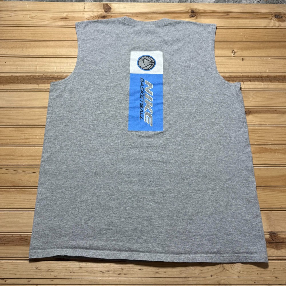 Vintage 90s Nike Basketball Swoosh Sleeveless Muscle Shirt USA Made - Size XL