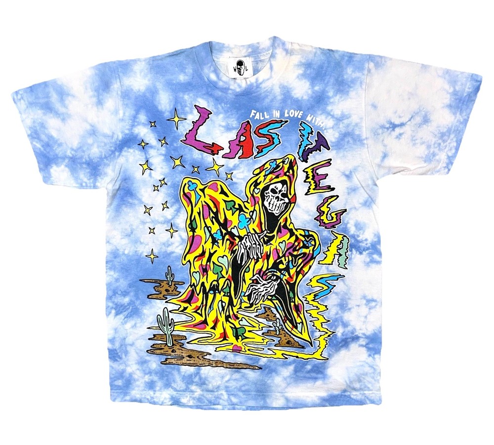 Warren Lotas Las Vegas Tie Dye Grim Reaper Shirt Mens Small