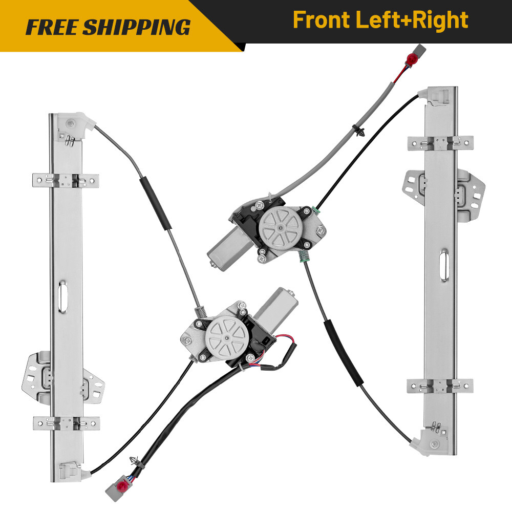 For Honda Civic Sedan 2001-2005 Pair Front Left Right Window Regulator w/ Motor