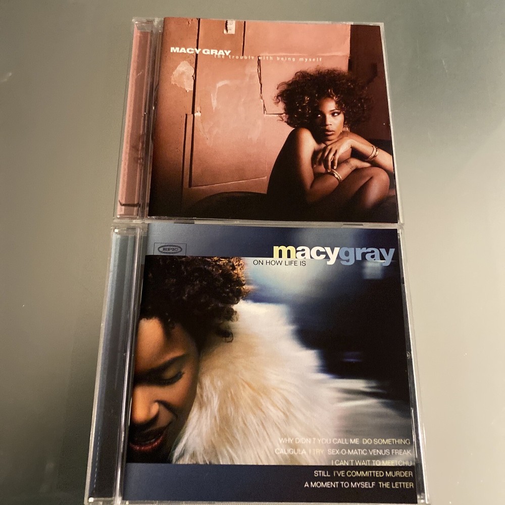 MACY GRAY - The Trouble With Being Myself & On How Life Is 2 CD LOT 💿