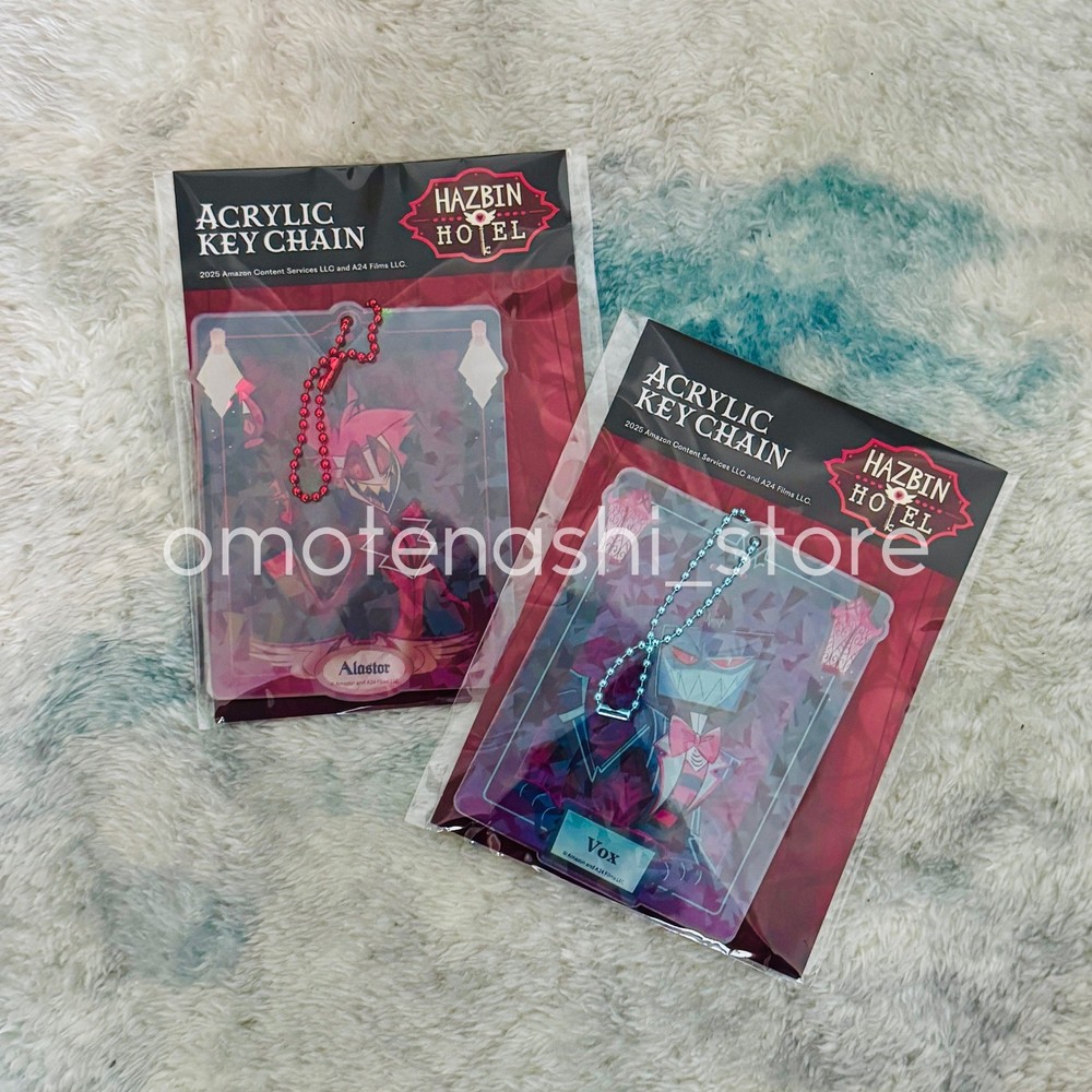 Hazbin Hotel Alastor Vox Acrylic Keychain Set of 2 POP UP Store Limited 2025