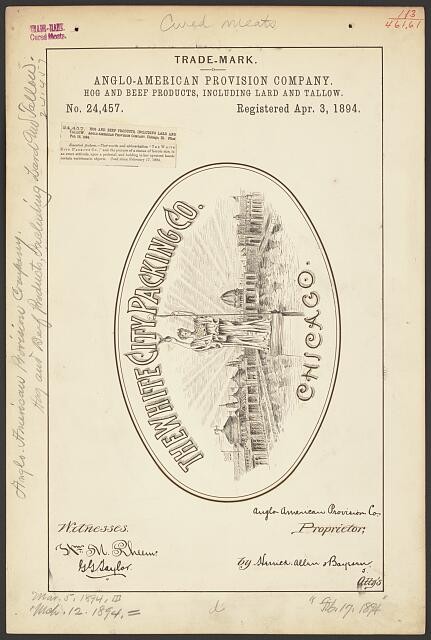 Anglo-American Provision Company for The White City Packing Co. brand Hog and
