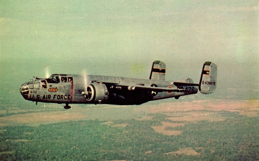 Postcard North American B-25 Mitchell medium bomber Air Force Museum Ohio