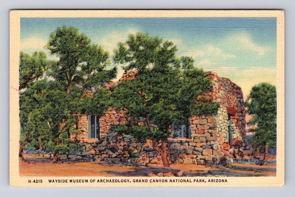 Grand Canyon National Park, Wayside Museum Of Archaeology, Vintage Postcard
