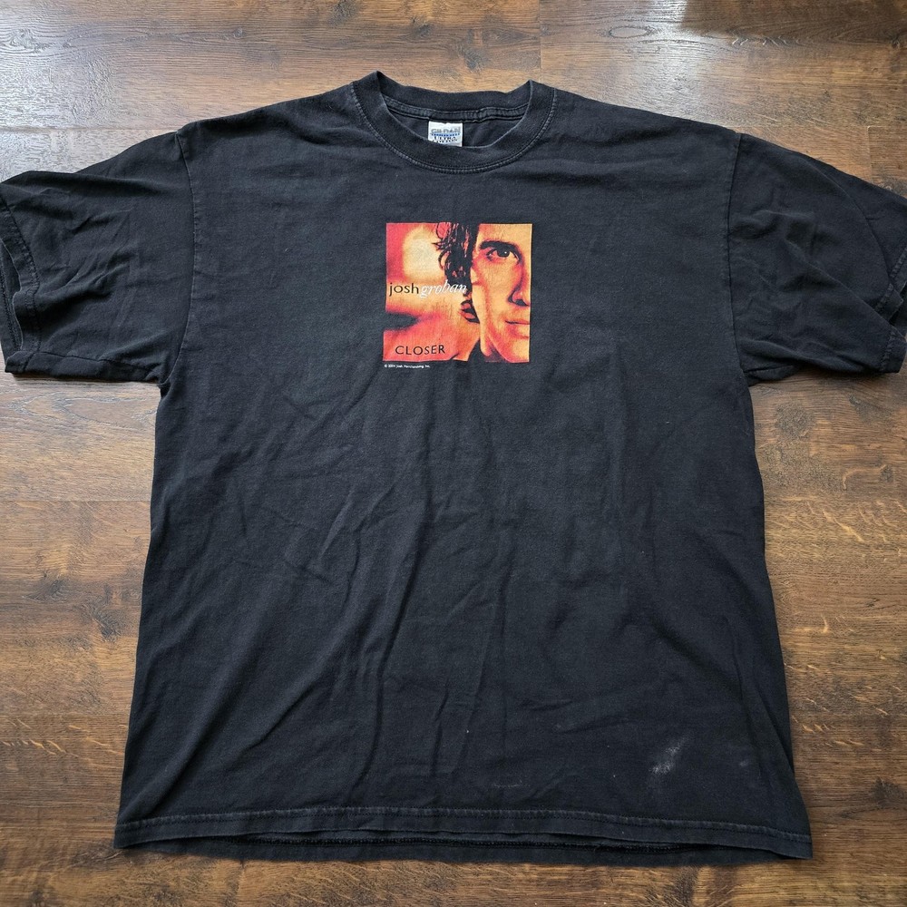 Vintage Josh Groban Shirt Mens XL Black Closer Tour 2004 Band Graphic Tee