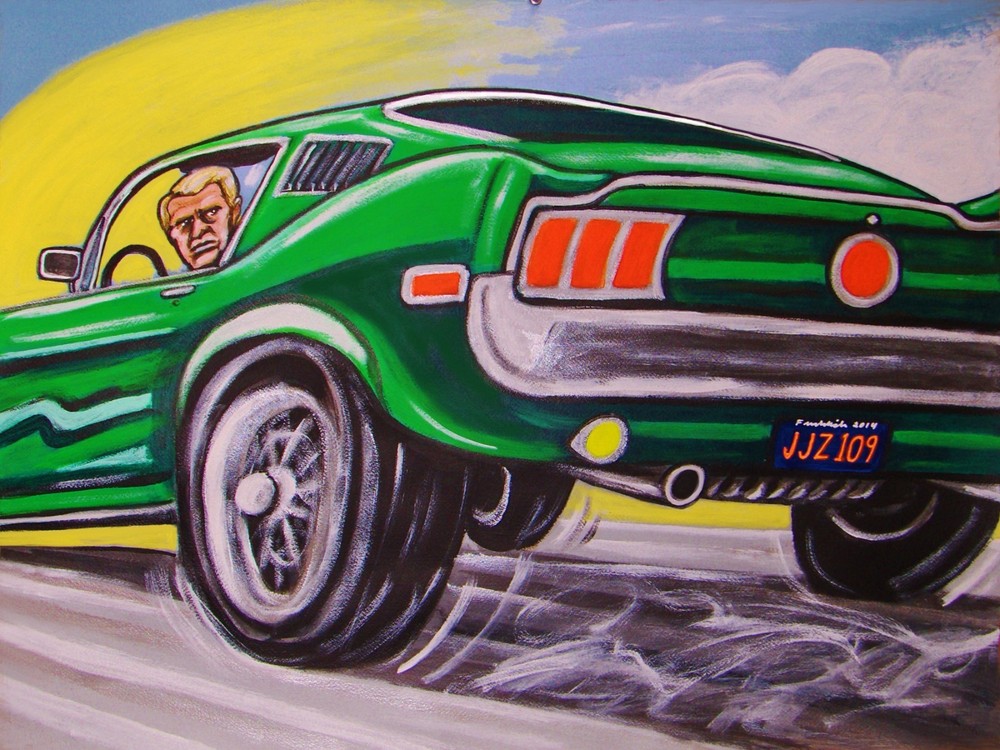 STEVE McQUEEN BULLITT PRINT movie poster 1968 ford mustang gt automobile yates