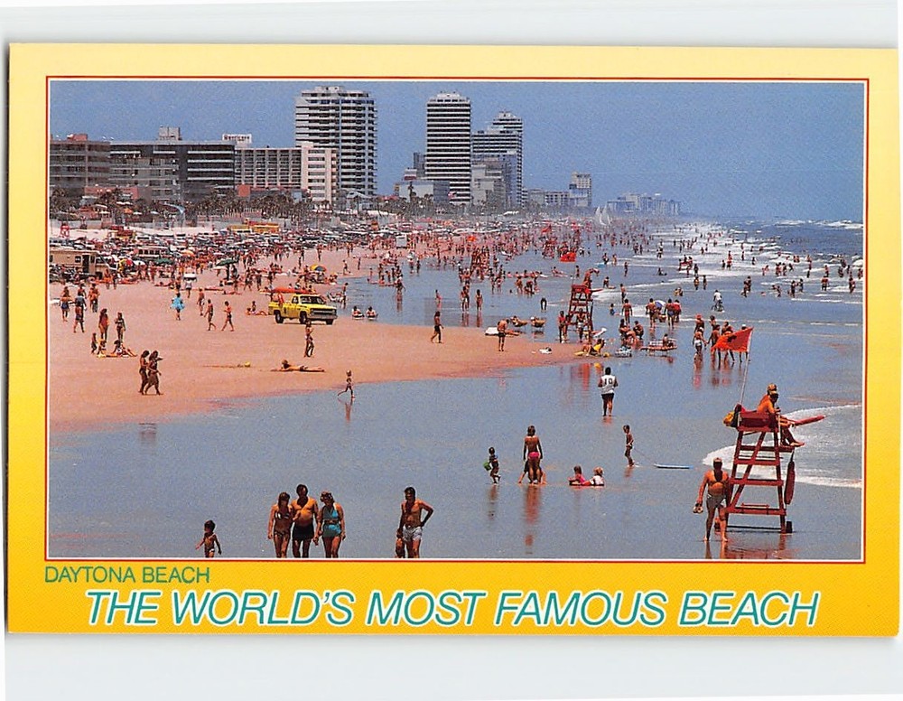 Postcard The Worlds Most Famous Beach Daytona Beach Florida USA
