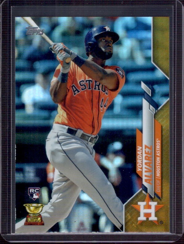YORDAN ALVAREZ 2020 Topps Series 1 #276 Gold Foil Parallel Rookie RC