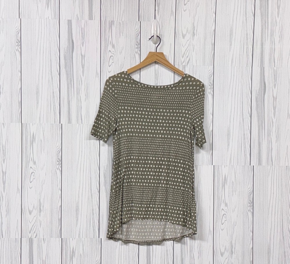 Chicos tunic womens size 00 short sleeve brown patterned top cotton stretch