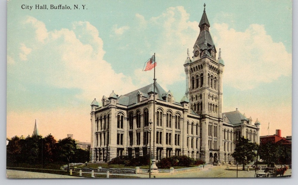 Buffalo NY City Hall Old Erie County Hall Vintage Postcard Divided Back