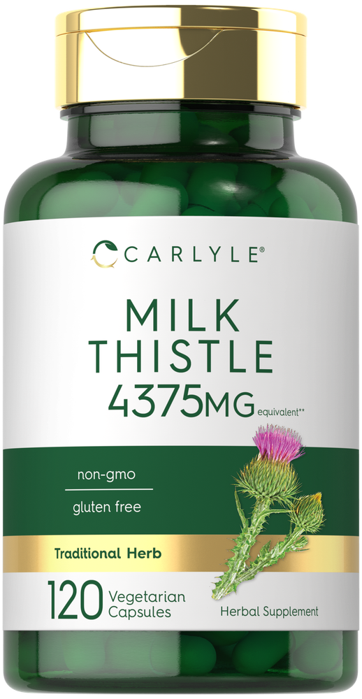 Milk Thistle Capsules 4375mg | 120 Count | Vegetarian, High Potency | by Carlyle