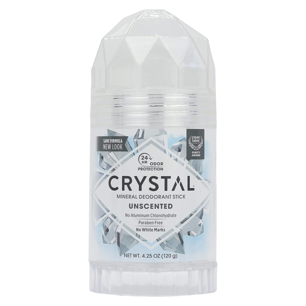 CRYSTAL Mineral Deodorant Stick 24Hr Odor Protection, Unscented, 4.25 oz