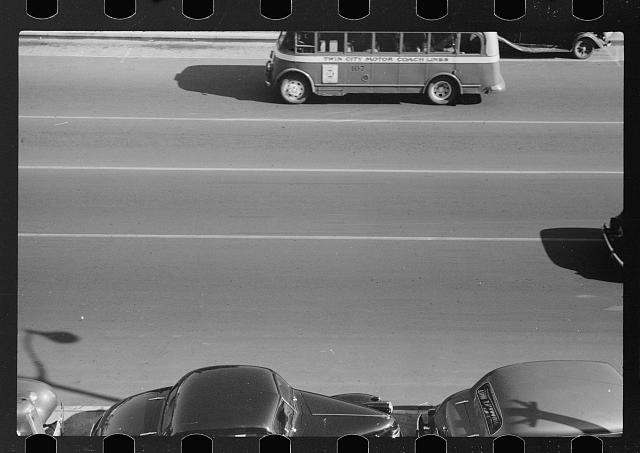 Photo:1930s Twin City Motor Coach Lines Bus Street View Automobile