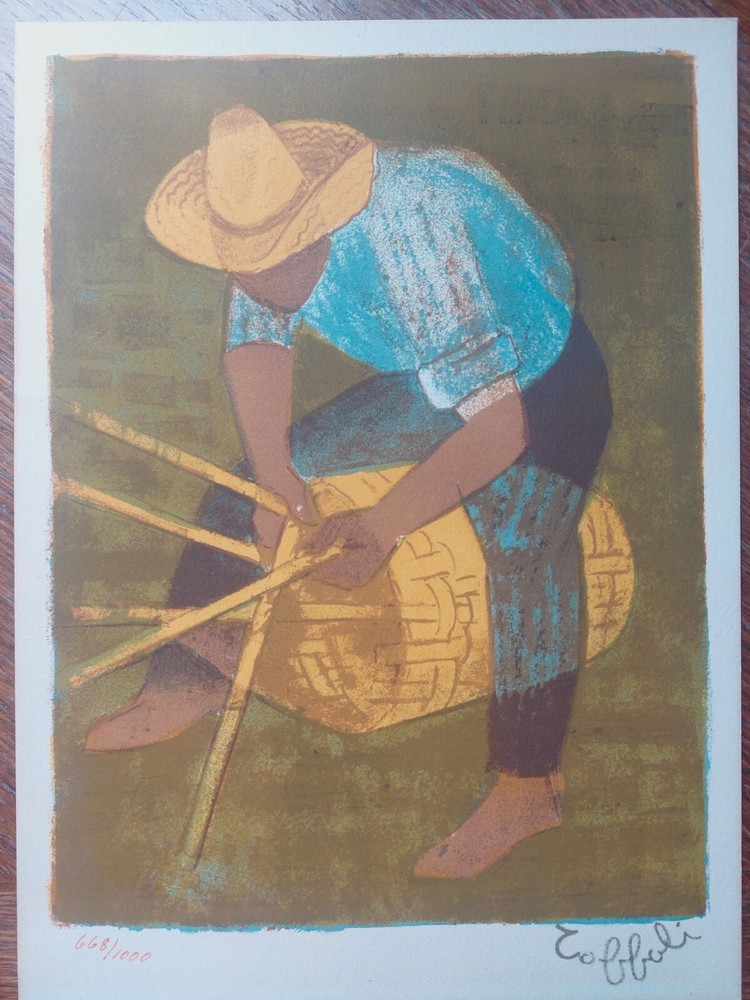 Louis TOFFOLI Signed lithograph, 1972 / Original print by Toffoli