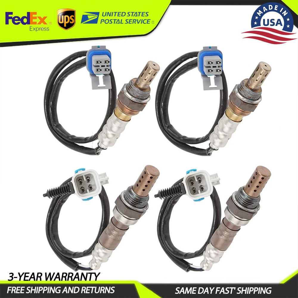 4PCS Oxygen Sensor Up+Down For 08-14 GMC Yukon 5.3L 07-13 Chevy Silverado 1500