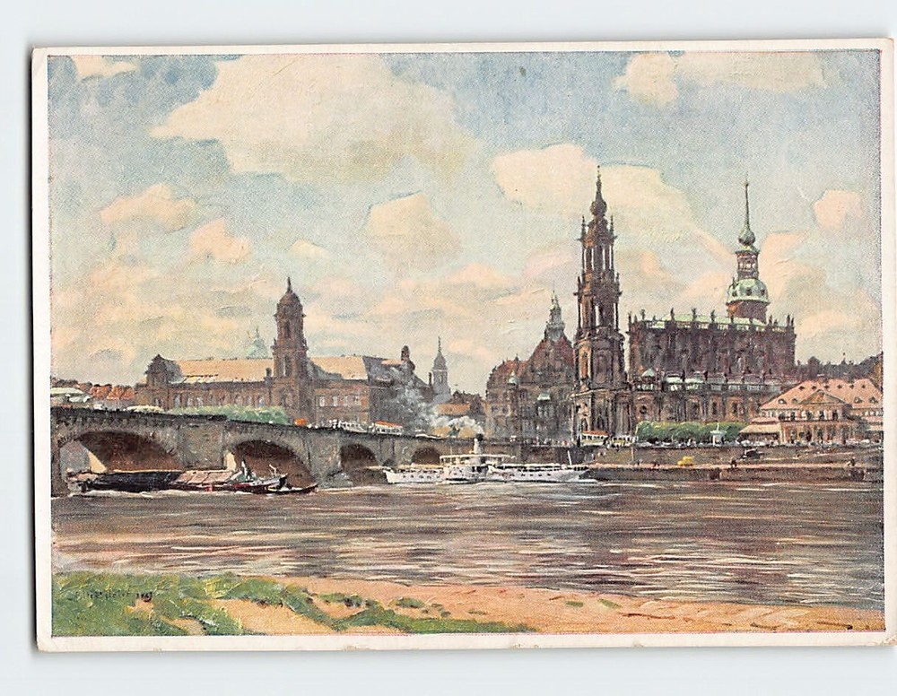 Postcard Blick auf die Altstadt Dresden Germany