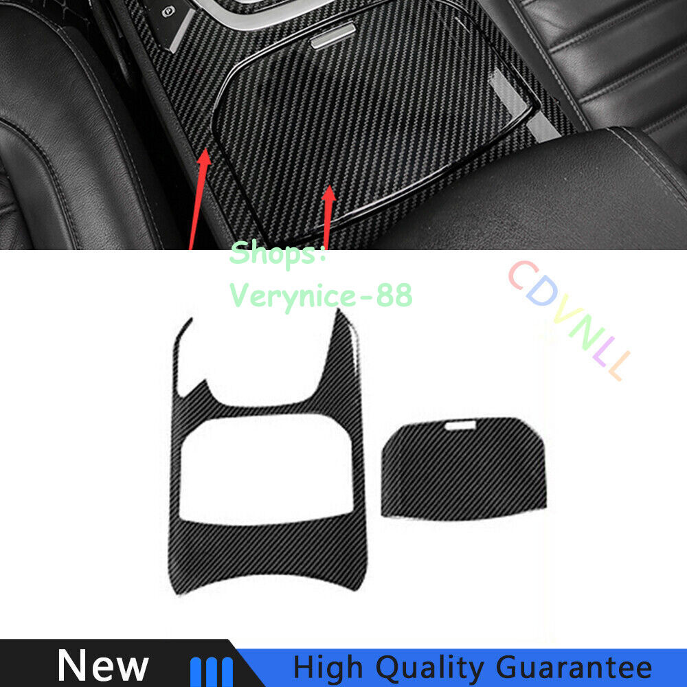 Fit For Ford Edge 2015-2020 Carbon Fiber Car Middle Console Storage Box Trim 2*